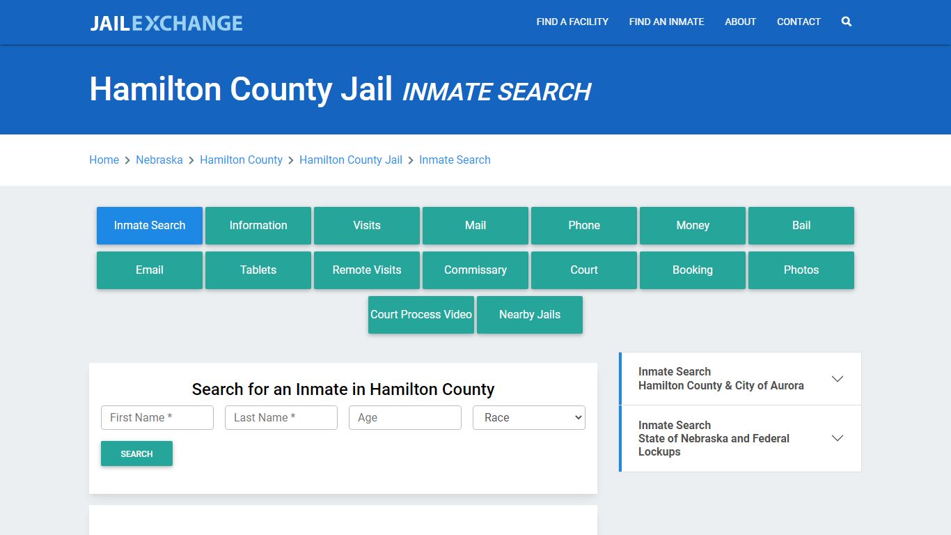 Hamilton County Jail, NE Inmate Search: Roster & Mugshots